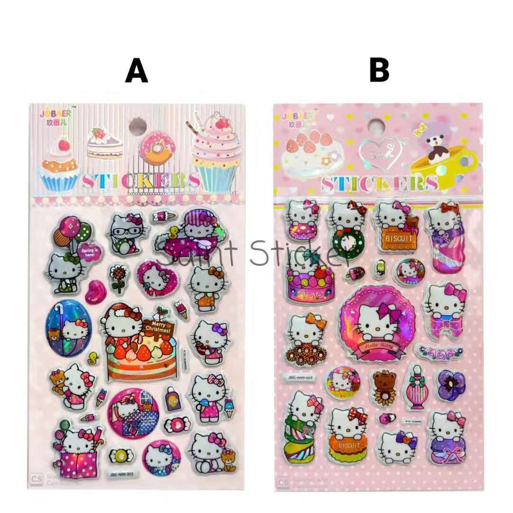 Jual Sticker Timbul Gambar Tempel Stiker Premium Anak Karakter Hello ...