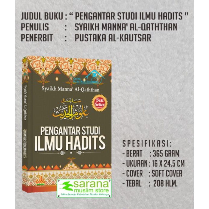 Jual Buku Pengantar Studi Ilmu Hadits | Shopee Indonesia