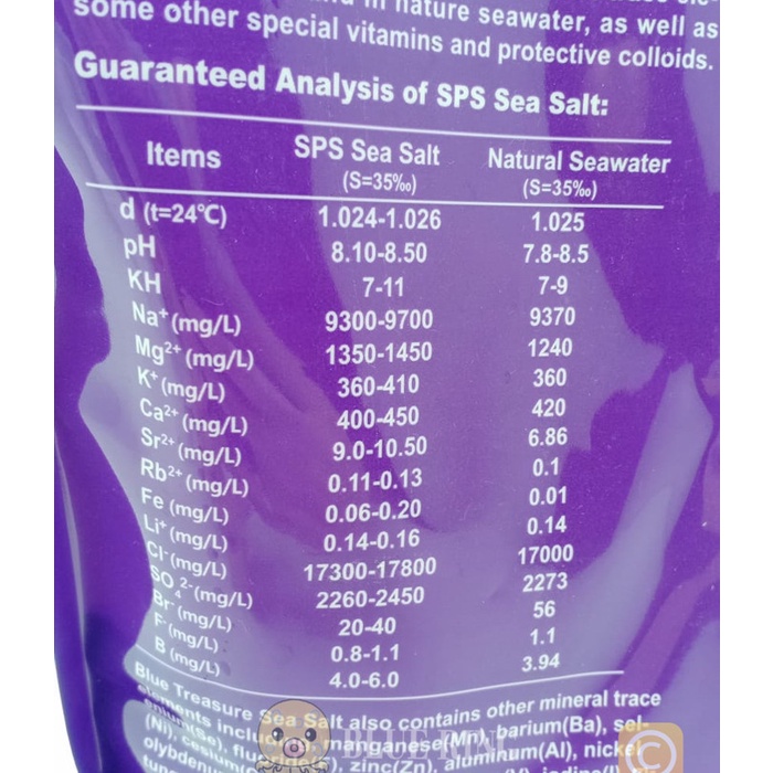 Jual ASW Blue Treasure Salt utk 1 Galon 19 liter 700 gram GARAM LAUT ...