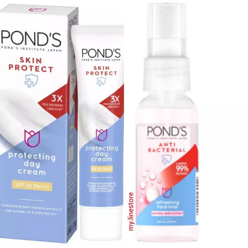 Jual Ponds Skin Protect Anti Bacterial Pond's Day Cream dan Facial Mist Shopee Indonesia
