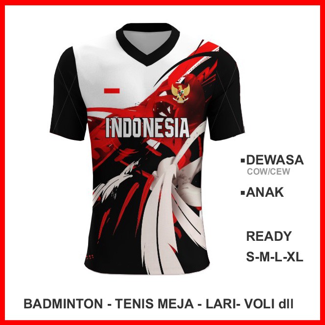 Jual Baju Kaos Jersey Olahraga Badminton Pingpong Lari Volly Dll