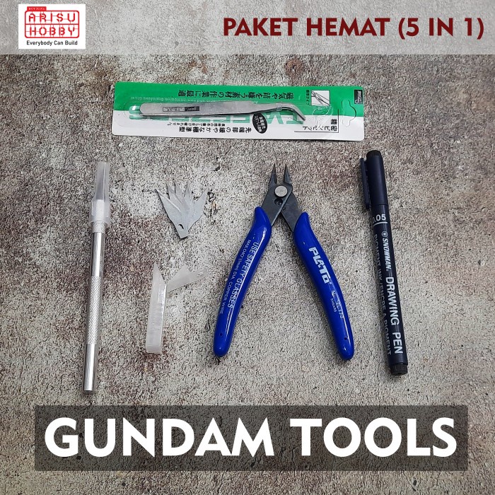 Jual Paket Hemat 5 in 1 Gundam Tools Rakit Gunpla Tool Kit Set