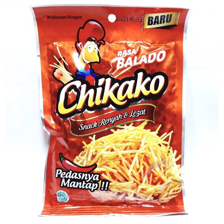 Jual Chikako Snack Rasa Balado ( 10 pcs x @ 20g ) | Shopee Indonesia
