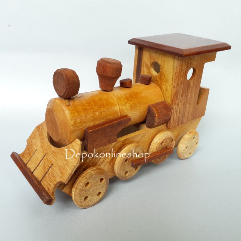 Jual Miniatur Kereta Api Kayu Hiasan Ruangan Rumah Koleksi Pajangan