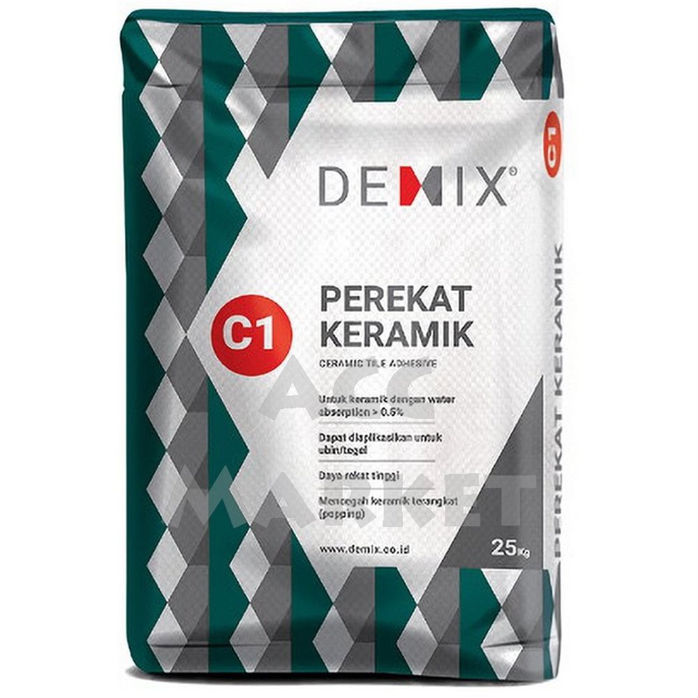 Jual Semen Mortar Perekat Keramik DEMIX C1 25Kg Lem Lantai Ubin Shopee Indonesia