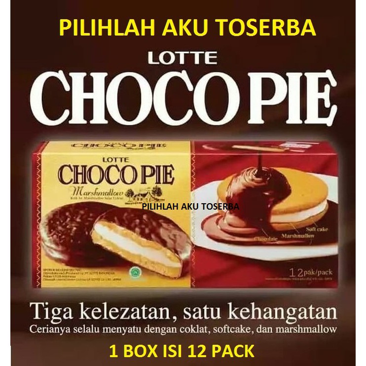 Jual Lotte Choco Pie Marshmallow 28 Gram 1 Box Isi 12 Pcs Harga 1 Box Shopee Indonesia