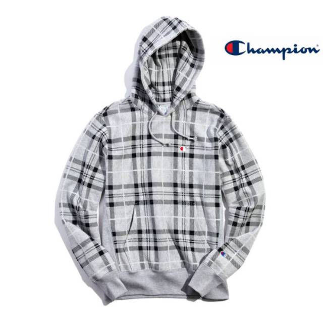 Champion checkered clearance hoodie