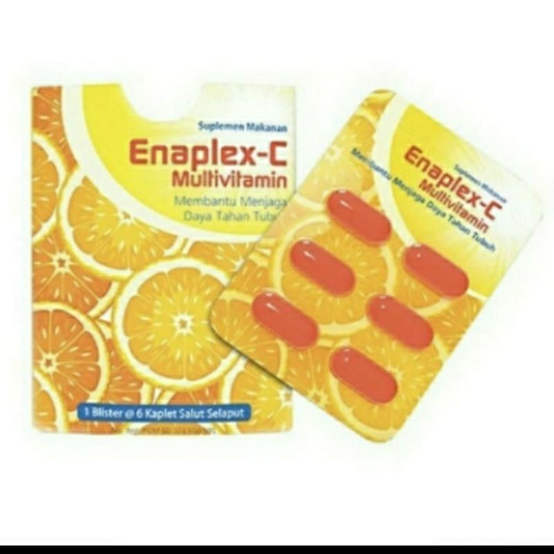 Jual Enaplex c multivitamin C + B komplek/vitamin c 1 box @60 kaplet 10 ...