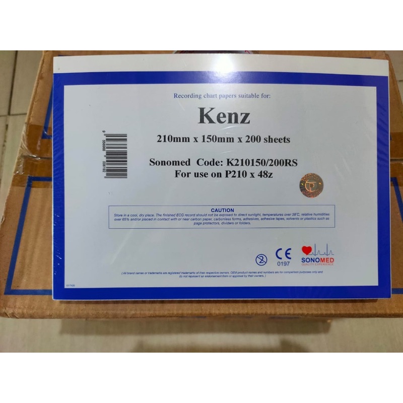 Jual kertas ekg / kertas ecg / Kenz P210 x 48Z / 210mm x 150mm x 200 ...
