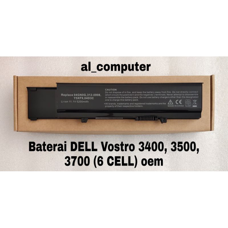 Batería Para Portátil Dell Vostro 3400 3500 3700 Y5xF9 4jk6r, Color