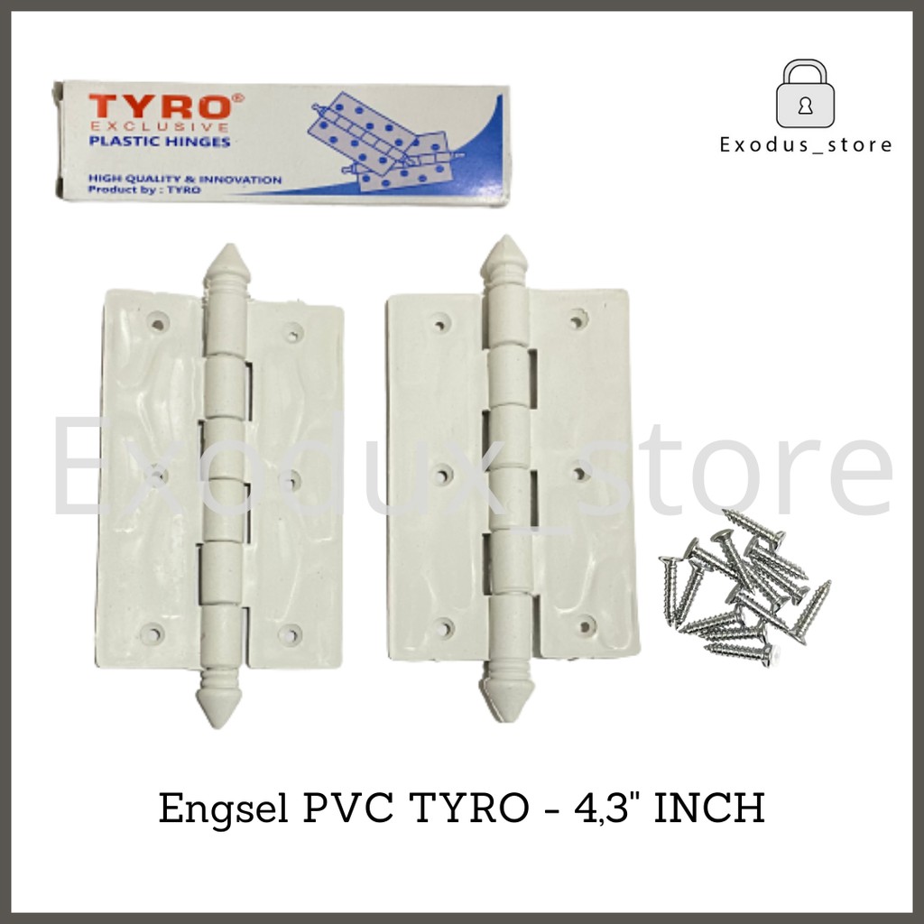 Jual Engsel pintu plastik kamar mandi PVC Tyro Plastic Door Hinges