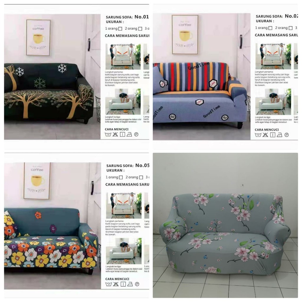 Sarung sofa online 2 seater