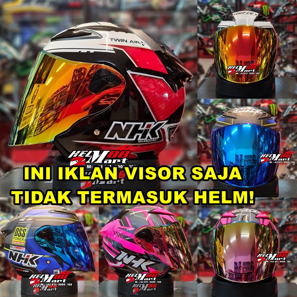 Jual Visor Nhk R Iridium Free Rachet Kaca Helm Nhk R Norisk Shopee Indonesia