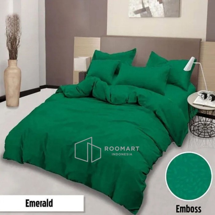 Jual Bed Cover Rumbai Lady Rose Emerald Embos Ukuran 160x200 Queen ...