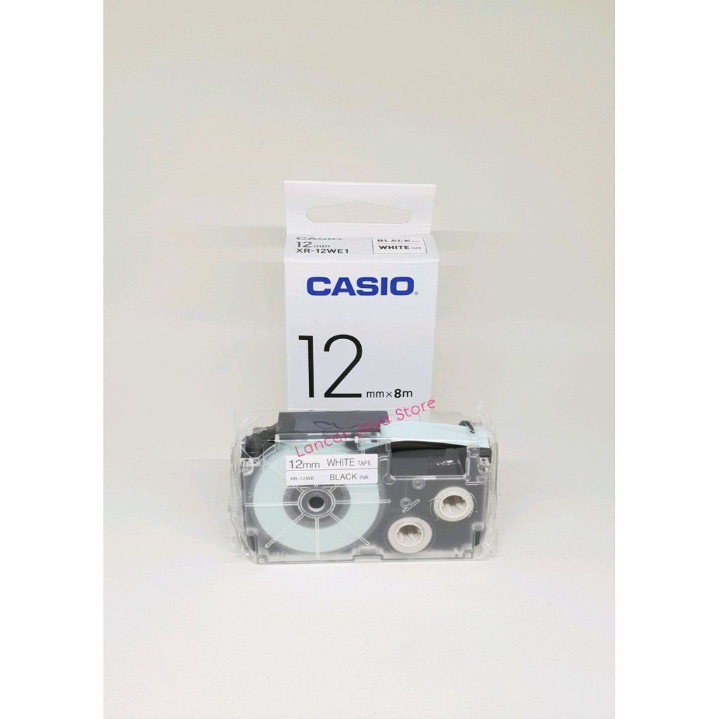 Jual Casio EzLabel Printer Black Ink White XR12WE1 Label It Casio