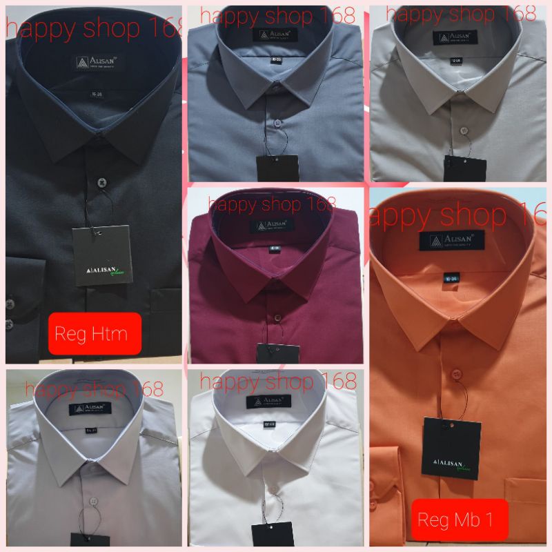 Jual KEMEJA ALISAN POLOS WARNA REGULER LENGAN PANJANG | Shopee Indonesia