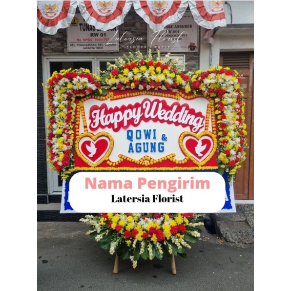 Jual Karangan Bunga Papan Wedding Dukacita | Shopee Indonesia