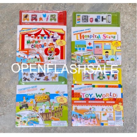 Jual MINISO entertaining story sticker book // buku stiker play board ...