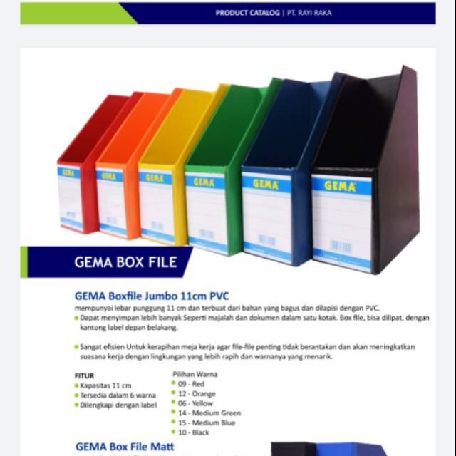 Jual Gema Box file Jumbo 11 cm PVC | Shopee Indonesia