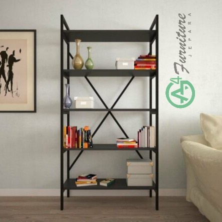 Jual Rak Buku Rangka Besi Modern Siyah | Shopee Indonesia