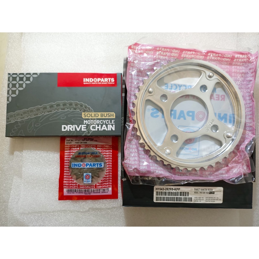 Jual GEAR SET HONDA CBR 150R NEW MERK INDOPARTS / GEAR PAKET + RANTAI / H15432826SKPP Shopee