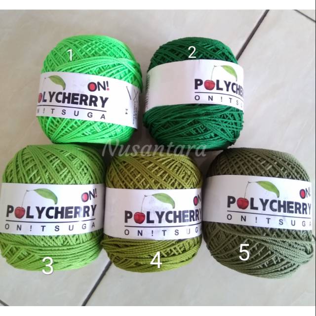 Jual Benang Rajut Polycherry / Policery green series satuan | Shopee ...