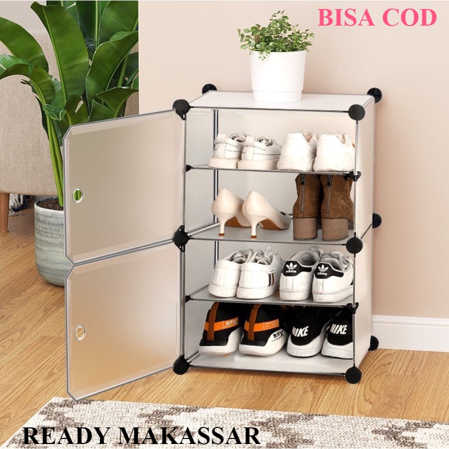 Jual (BISA COD) Rak Sepatu Anti Debu 4 Layer / 4 Susun Tebal / 4 layer ...