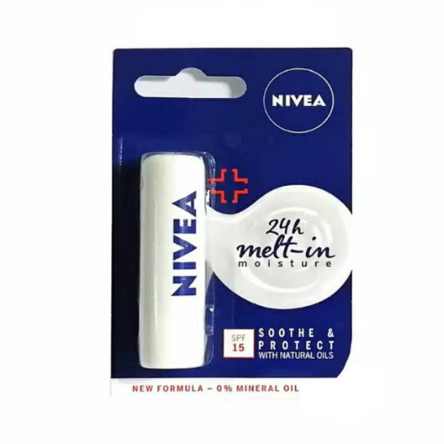 Jual Nivea Soothe & Protect SPF 15 Lip Balm Stick 24H Meltin Moisture