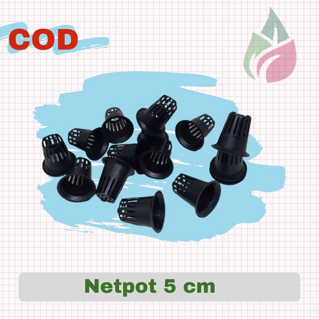 Netpot Hidroponik warna hitam 5 CM Murah COD Bayar di tempat