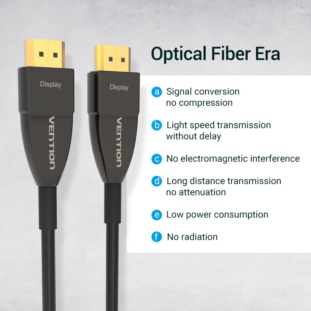 Vention Kabel Optical HDMI 2.0 4K High Speed Premiun - Ukuran 1.5m sd 30m