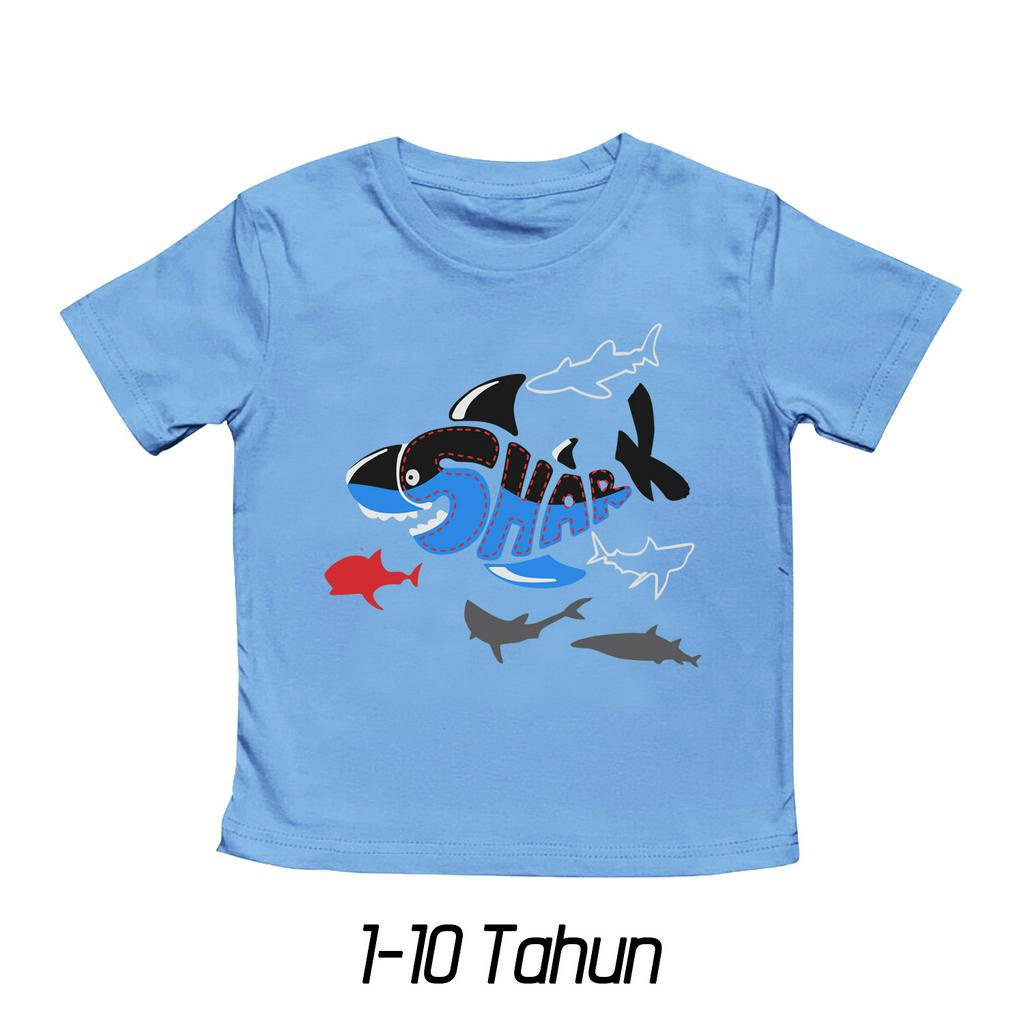 Little M Dangerous Shark Kaos Anak Laki-laki