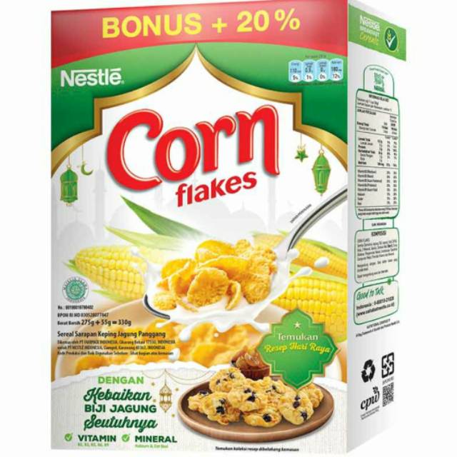 Jual CORN FLAKES NESTLE Cereal Breakfast 275 gram Sereal Jagung ...