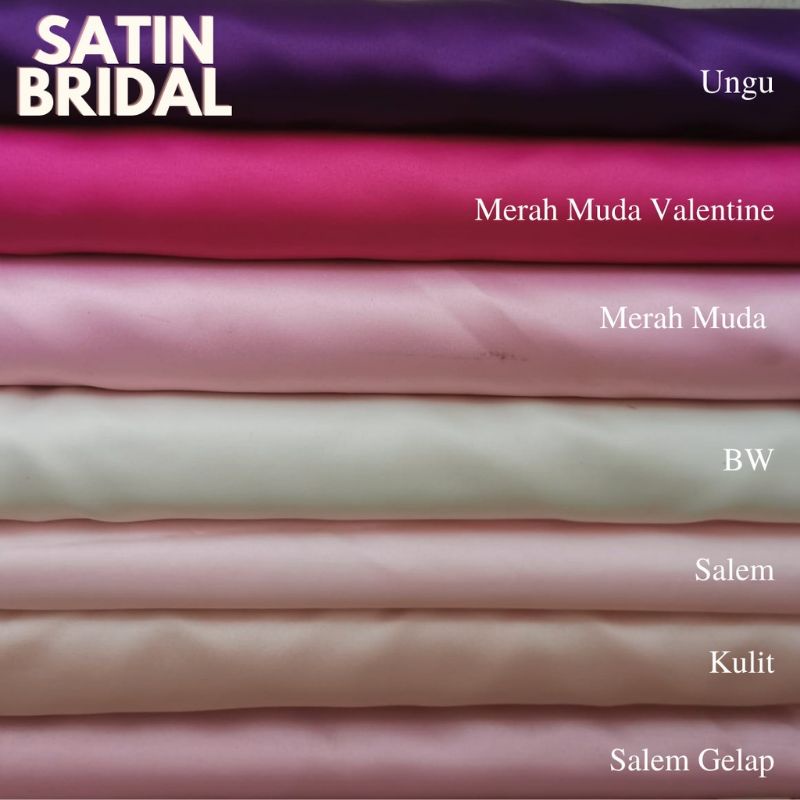 Jual Satin bridal satin duchess kain bridal meteran satin bridal premium Shopee Indonesia