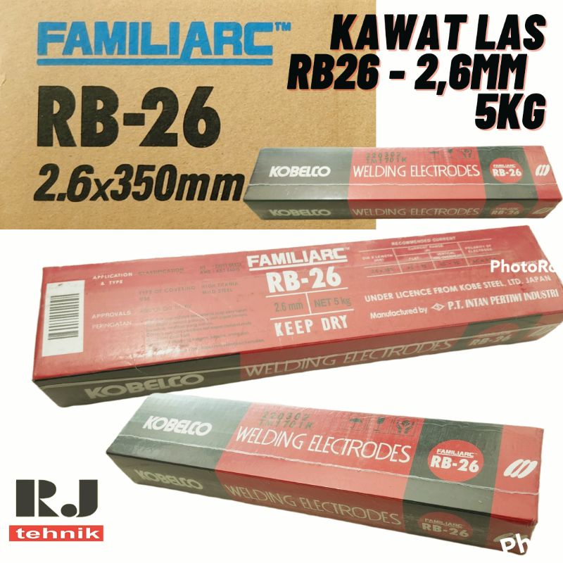 Jual Kawat Las Kobelco RB26 2,6mm Familiarc RB-26 Welding Electrodes ...