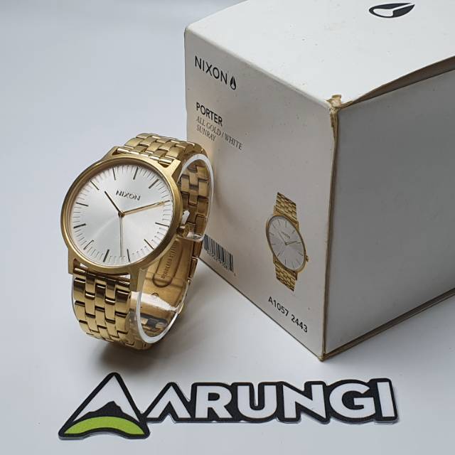 Jual Jam Tangan Nixon Porter All Gold White Sunray Watch | Shopee