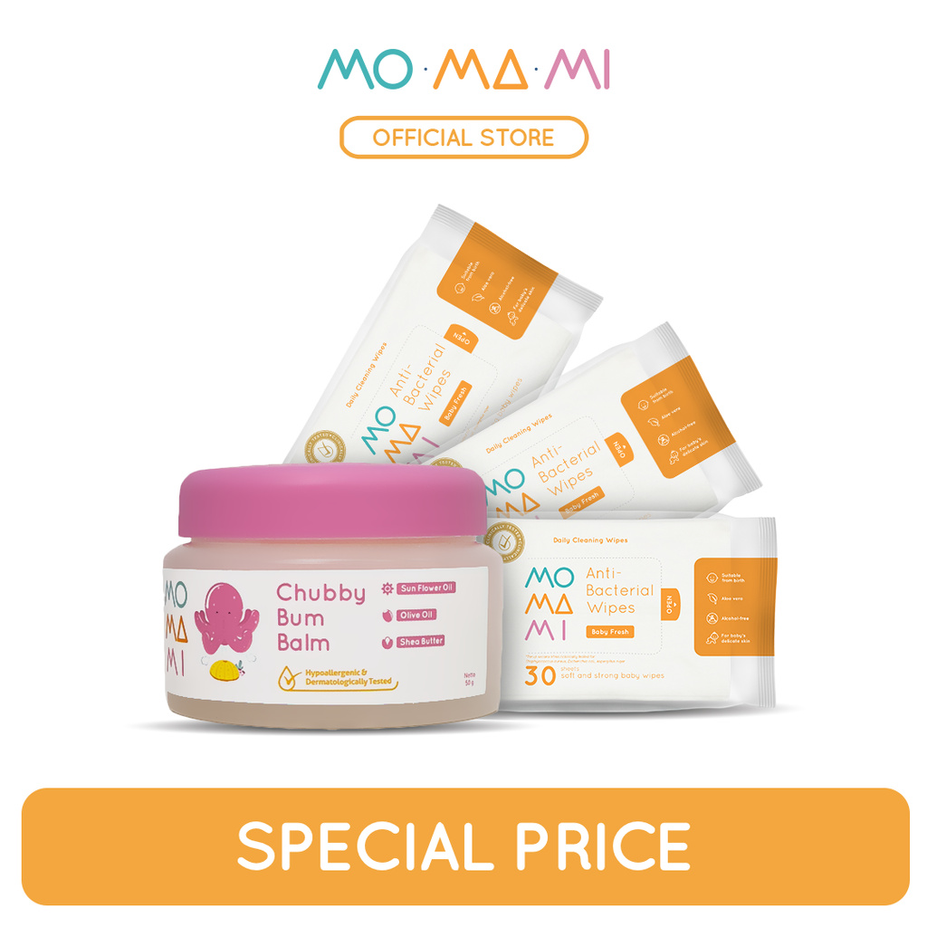 Jual Momami Baby Bundle Chubby Bumb Balm And Antibacterial Wipes ...