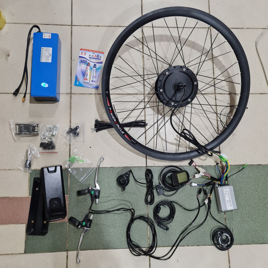 Jual Complete Set Sepeda Listrik Ebike Kit V Watt Battery Lithium A Shopee Indonesia