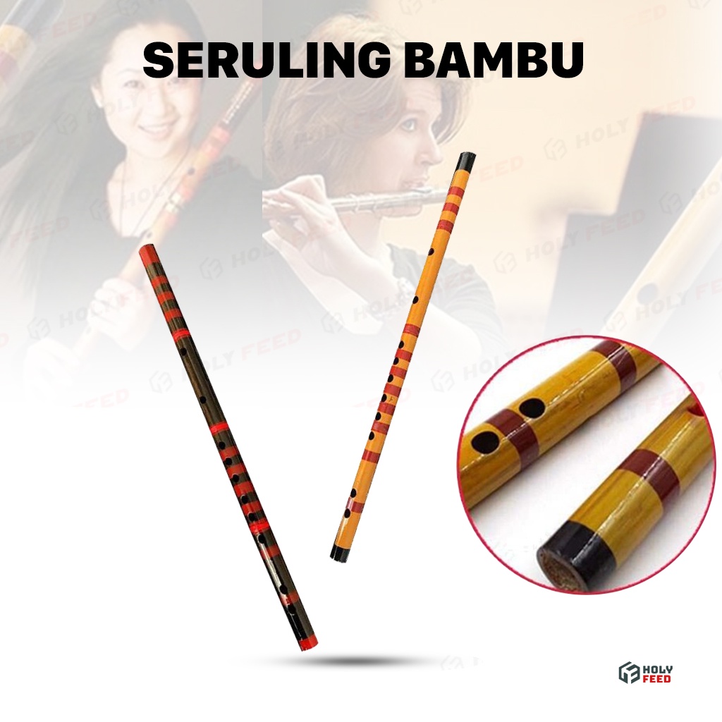 Jual Seruling Bambu Tradisional Professional Flute Bamboo Woodwind Musical Instrument Wood 5136