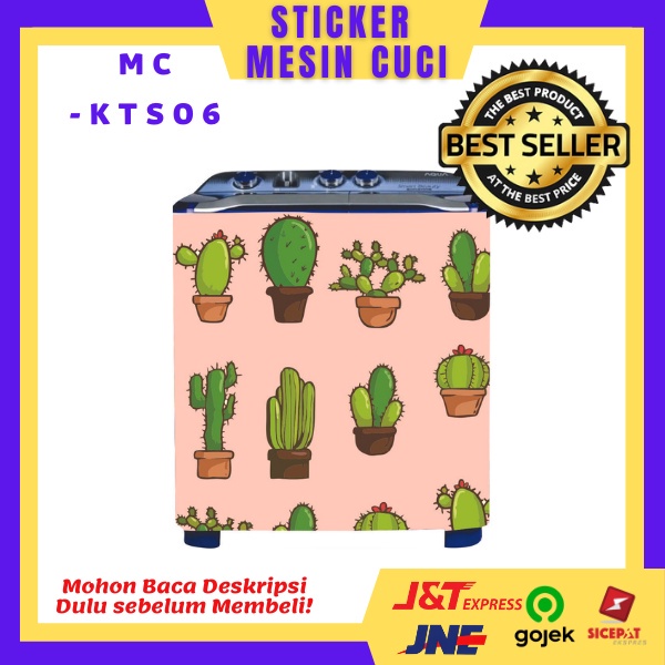 Jual Stiker Mesin Cuci Motif KAKTUS 1 Tabung atau 2 Tabung / Sticker ...