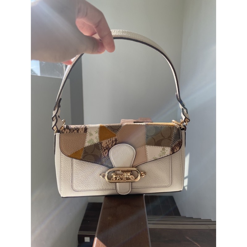 Jade shoulder 2025 bag with patchwork