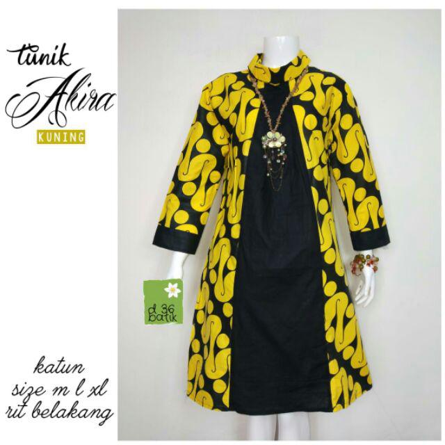 Jual Tunik Akira Dress Batik Etnik Wanita Modern Katun Premium