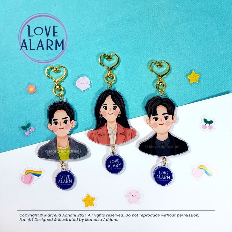 Jual Love Alarm Keychain Bag Charm Ganci Gantungan Kunci Song Kang Kim