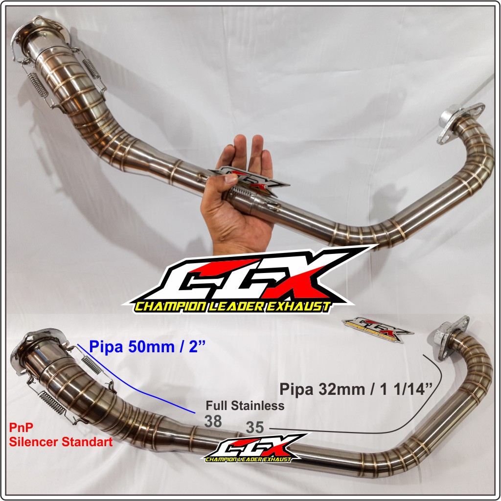 Jual Leher Knalpot Satria Fu 150 Full Stainless Header Satria Fu Full Cacing Pipa Knalpot Fu 2742