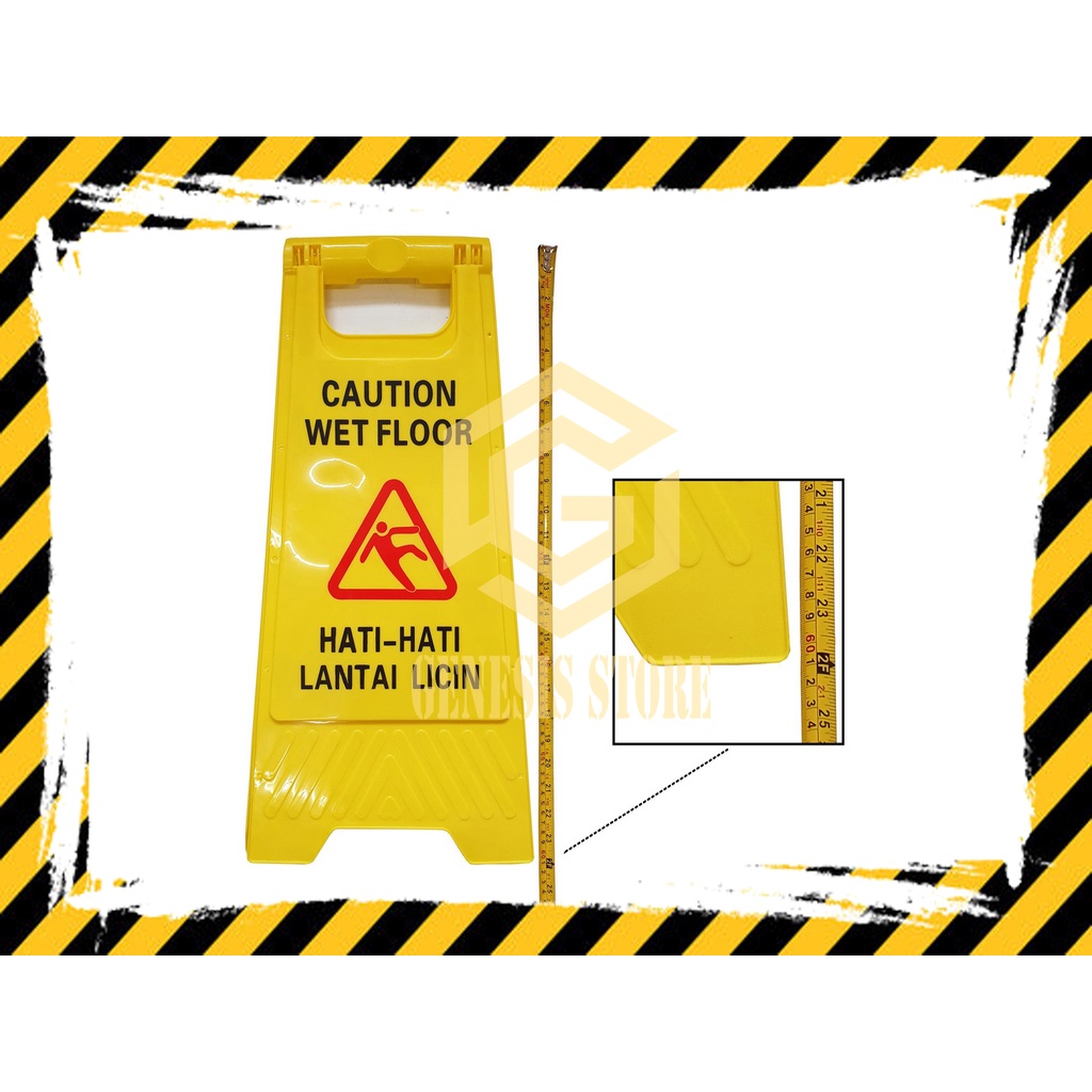 Jual Caution Wet Floor Sign Rambu Rambu Papan Peringatan Penanda Awas Lantai Basah Licin Merk 2871