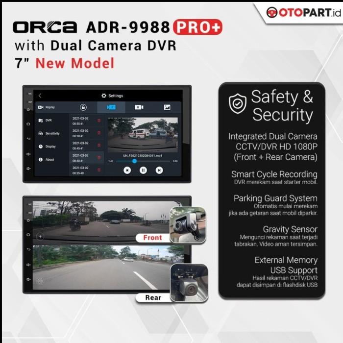 Jual Head Unit Android Auto CarPlay 7 inch ORCA ADR-9988 PRO+ Plus ...