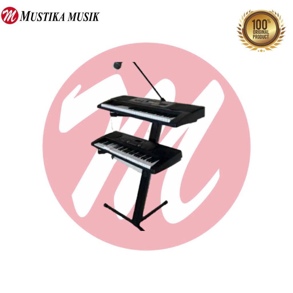 Jual Stand Keyboard SLK 9 Double Model pole+Microphon Boom Shopee