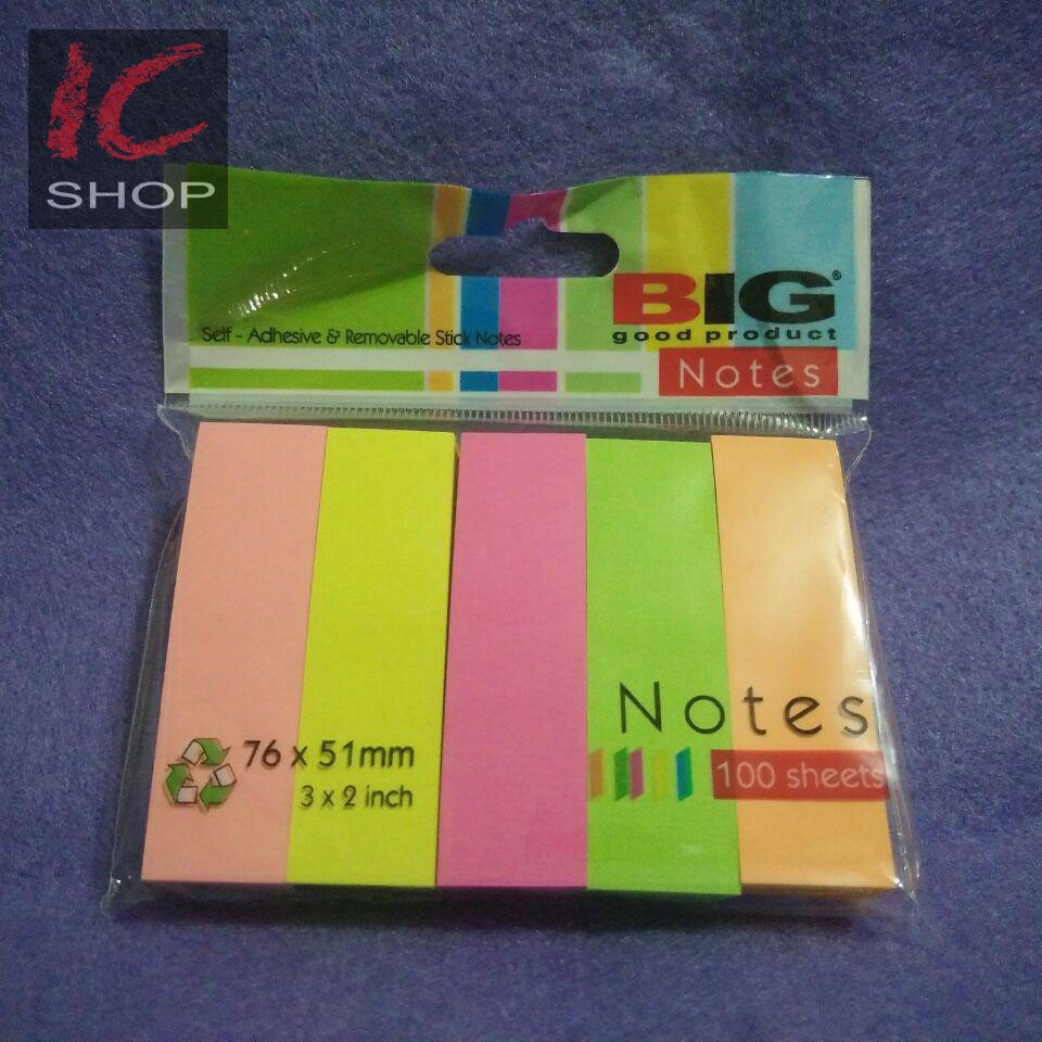 Jual BIG Mark & Notes 5 Warna / stick note / pembatas buku kertas ...