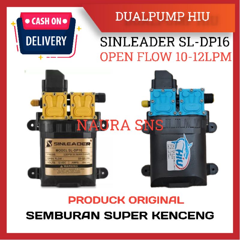 Jual Pompa Dc 12v Hiu Dobel Pompa 138Psi 12Lpm Atau Dual Pump Sinleader