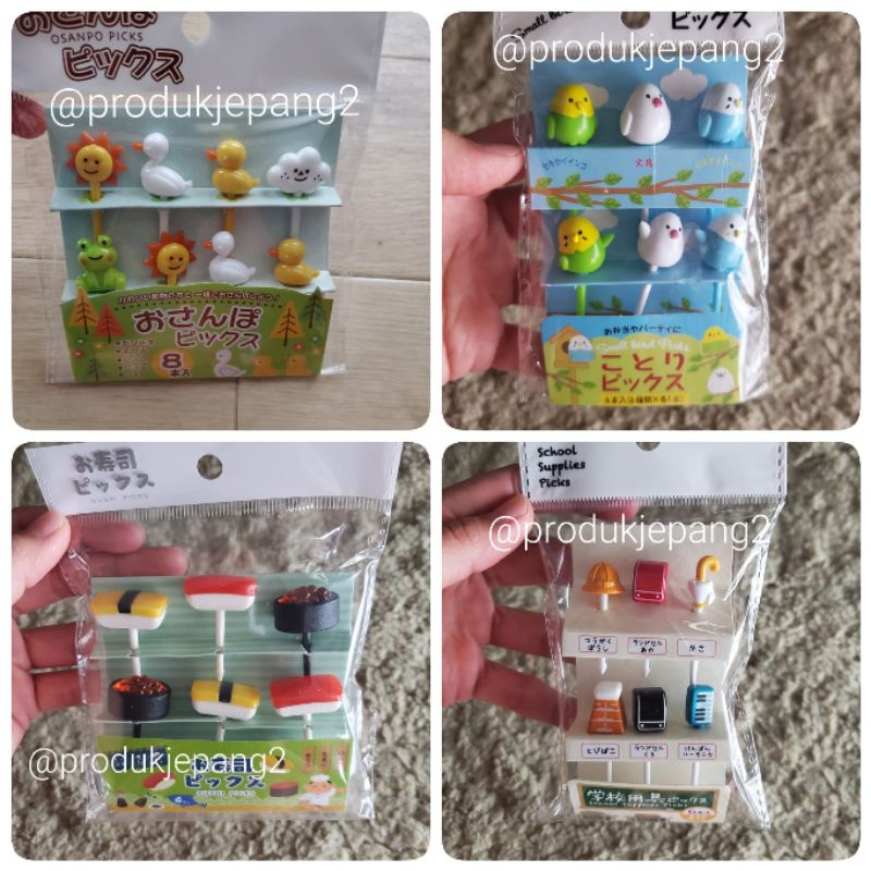 Jual Tusukan Bento Food Pick Birds Tusuk Bento Sekolah School Back To ...