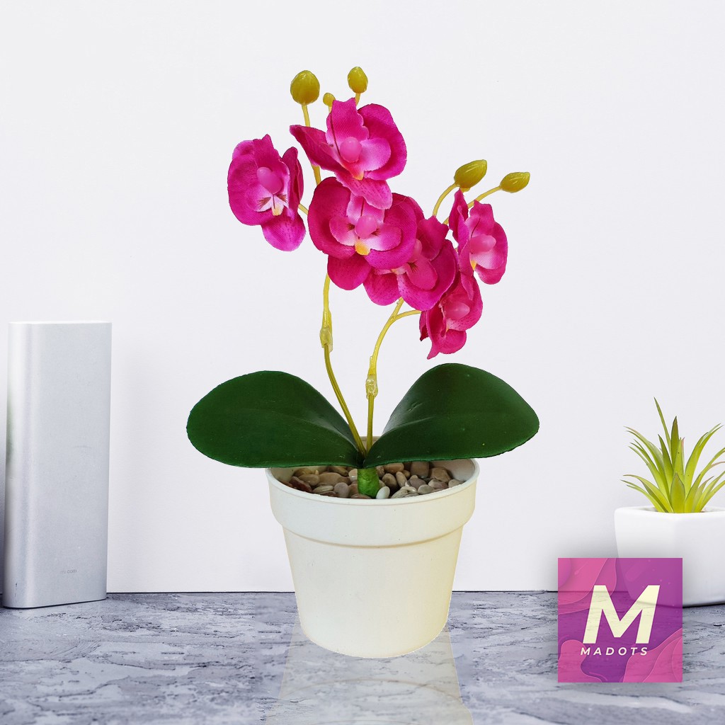 Jual Bunga Anggrek Artifisial Mini Hiasan Meja Dekorasi Pajangan Bunga